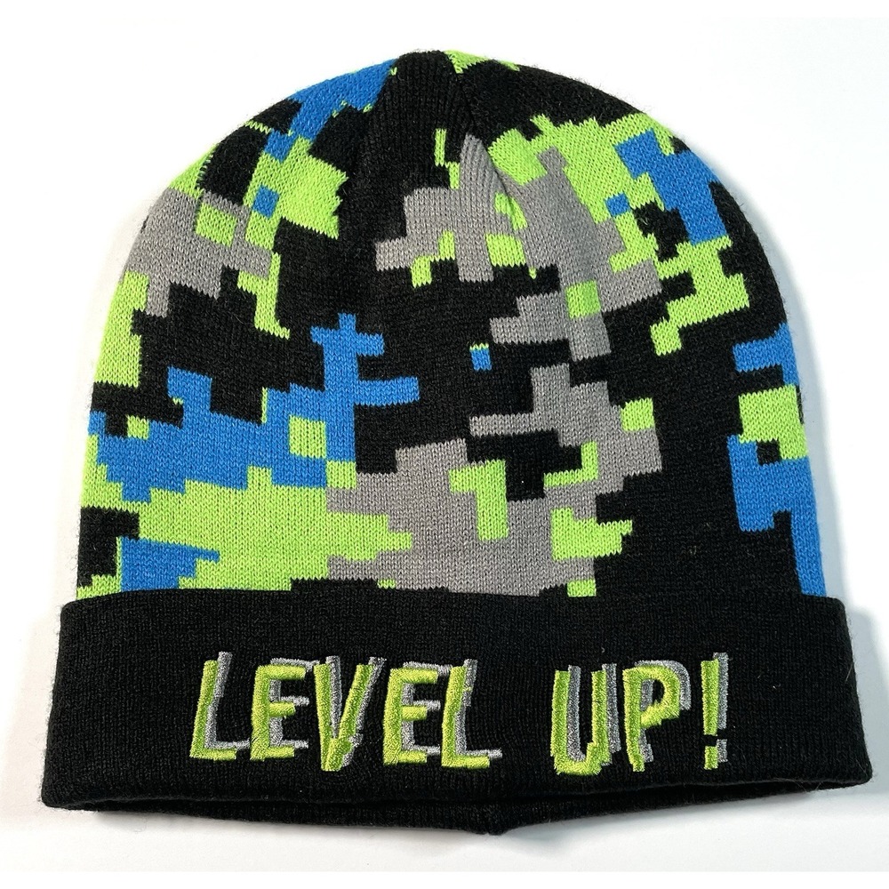 Level Up! Knit Cap Beanie Hat High Score Gamer by Academy 2022 One Size